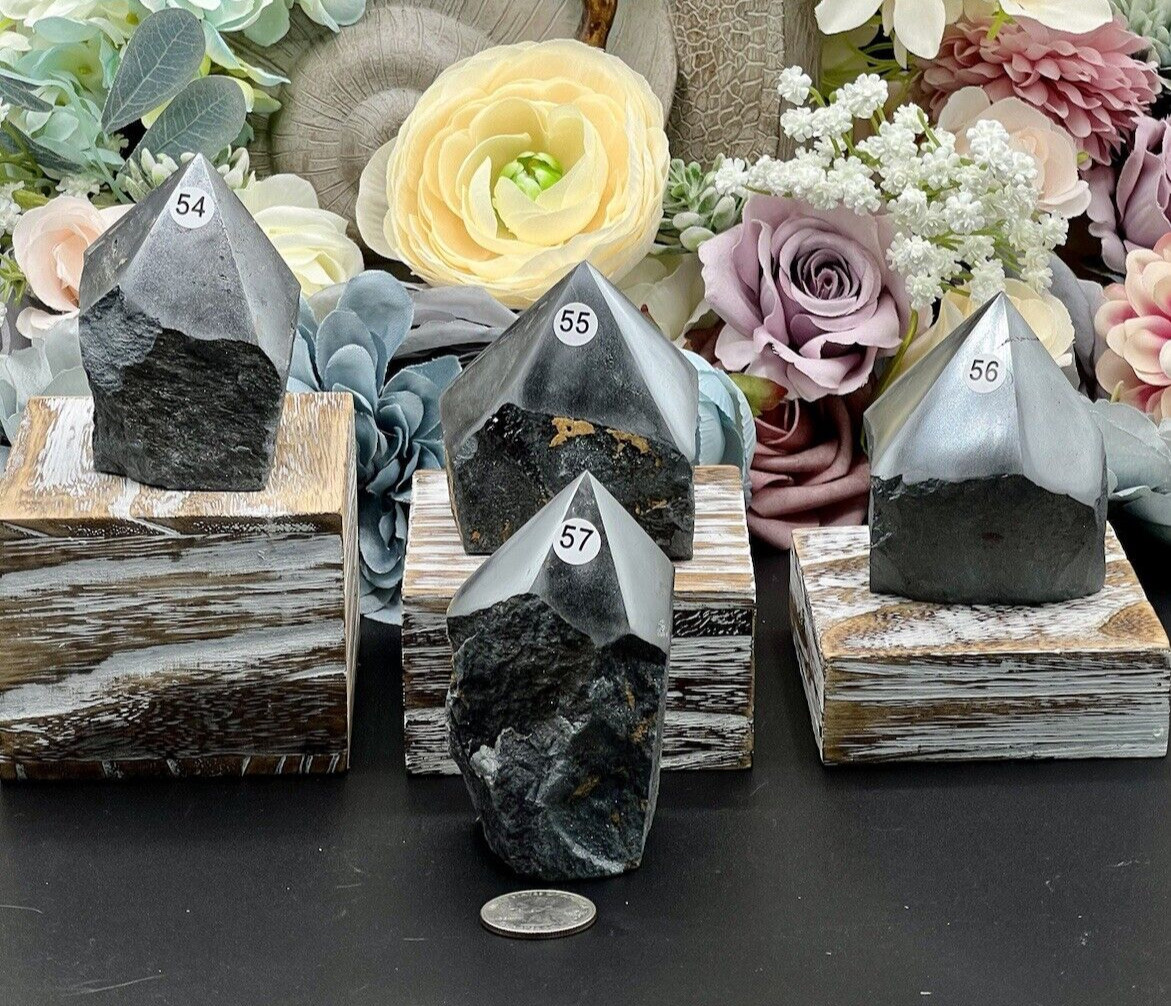 Natural Hematite Top Polished Points L@@K Free ship & Gift