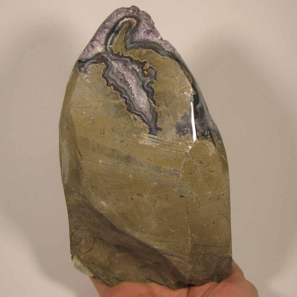 7.4″ Polished AMETHYST Crystals Cluster Freeform Standup – Uruguay – 4.8 lbs.