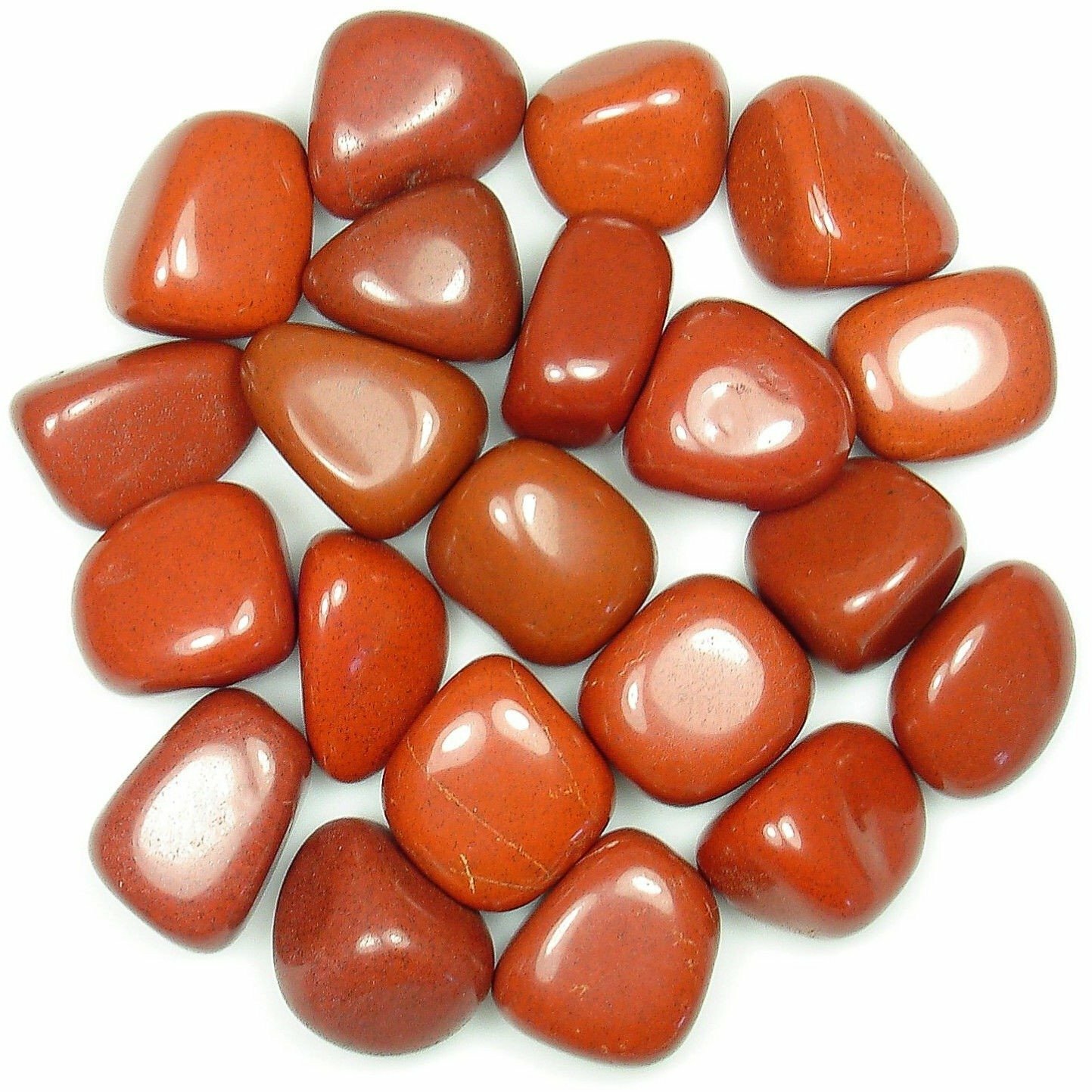 (1) Jasper (Red) Tumbled Crystal Specimen with Description Card