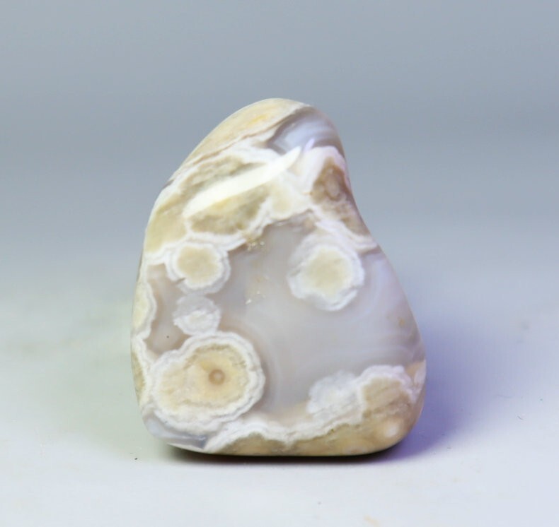 Natural Ocean Jasper Agate Quartz Crystal Round Pendant Reiki Stone Mineral
