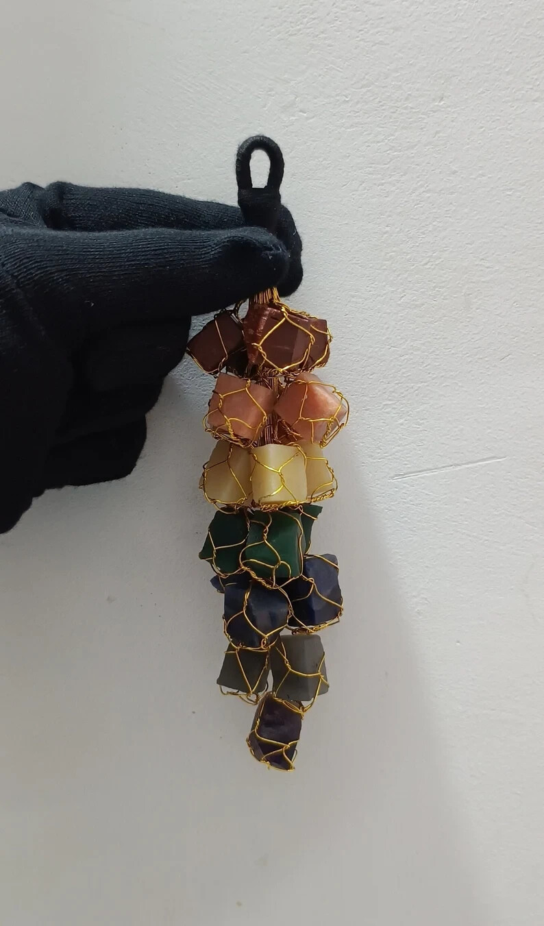 7 Chakra Wall Hanger, Car Hanging, Crystal Tumbled Door/Wall Decoration