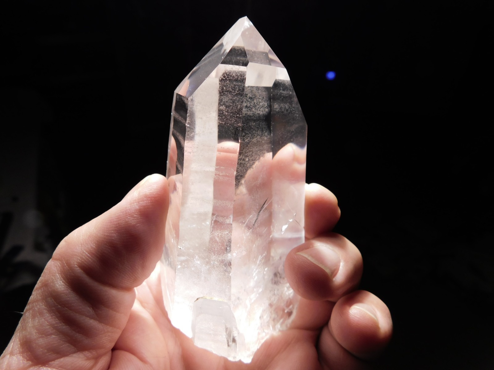 LARGER! SUPER Translucent LEMURIAN Quartz Crystal From Brazil 303gr