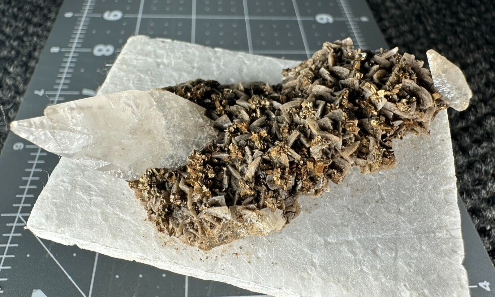 ➤ 3″ CALCITE on DOLOMITE & MARCASITE Pleasant Ridge Rensselaer Indiana VIDEO➤841