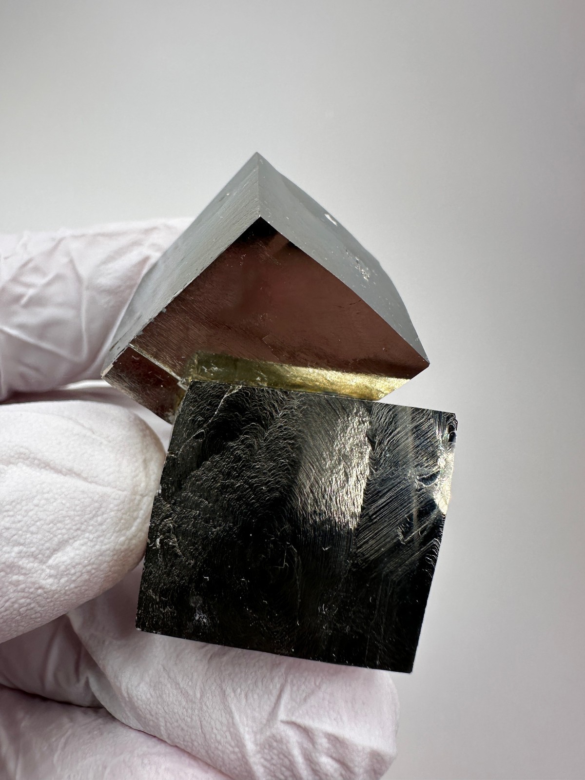 Rare Lusterous Entwined Interlocking Pyrite Cube Cluster_Spain