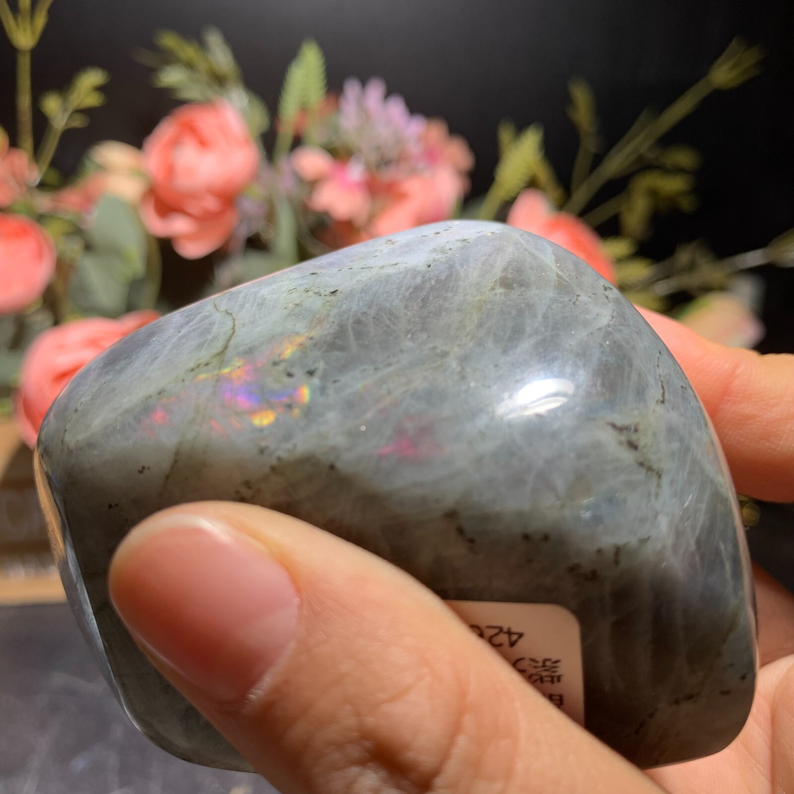 290g Natural Purple Labradorite Free Form Ornament Crystal Quartz Reiki 62mm