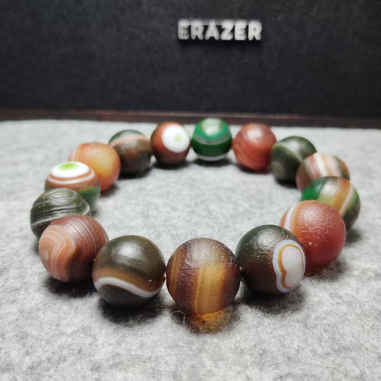 14mm 1pcs Natural Color Gobi Agate Eyes Agate/stone Madagascar Beads Bracelet