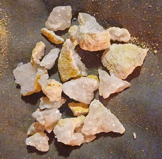 2oz MINI SHARDS mini White Quartz small crystal pieces Lot -Mineral Specimens#16
