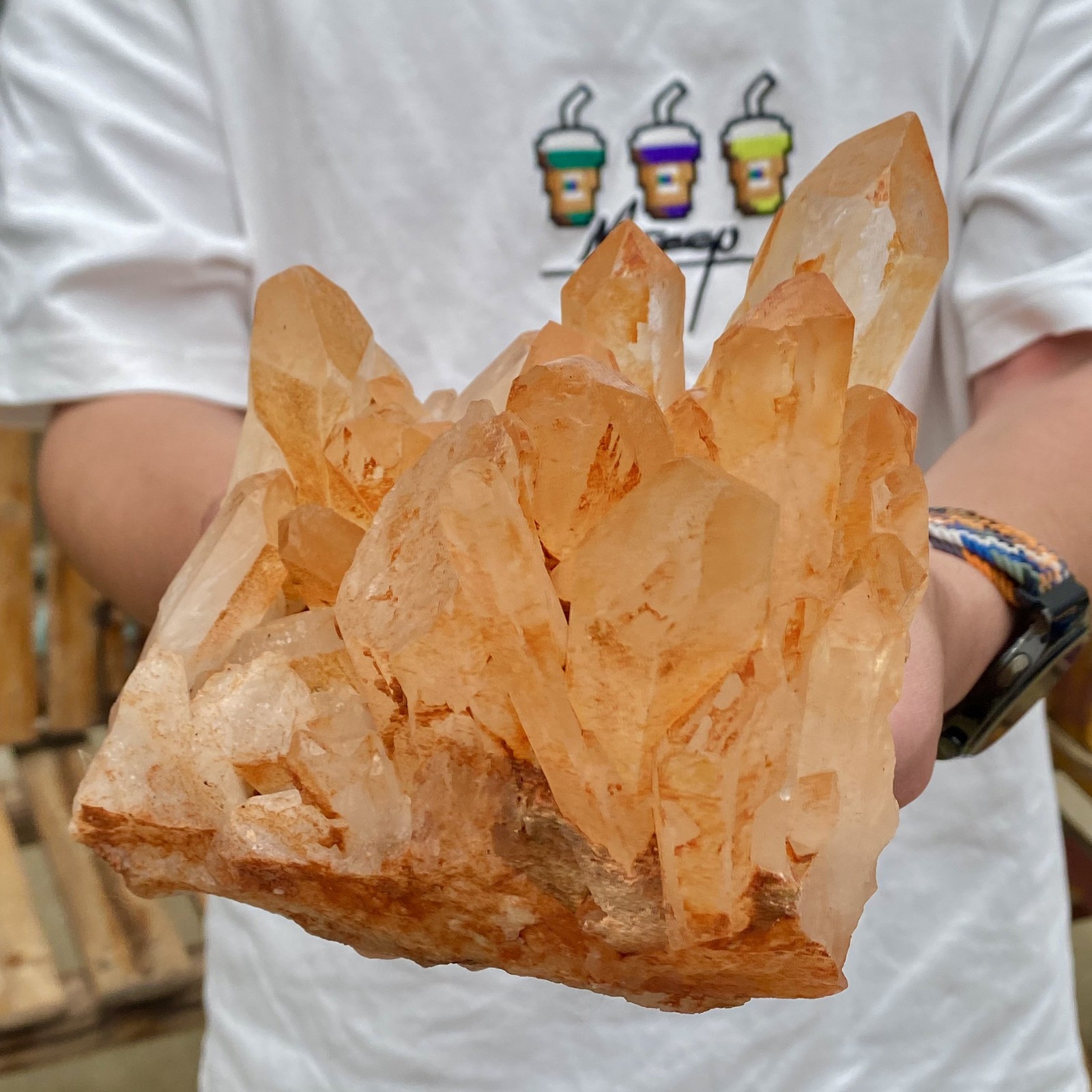 3.65LB Natural Clear Beautiful White QUARTZ Crystal Cluster Specimen Healing