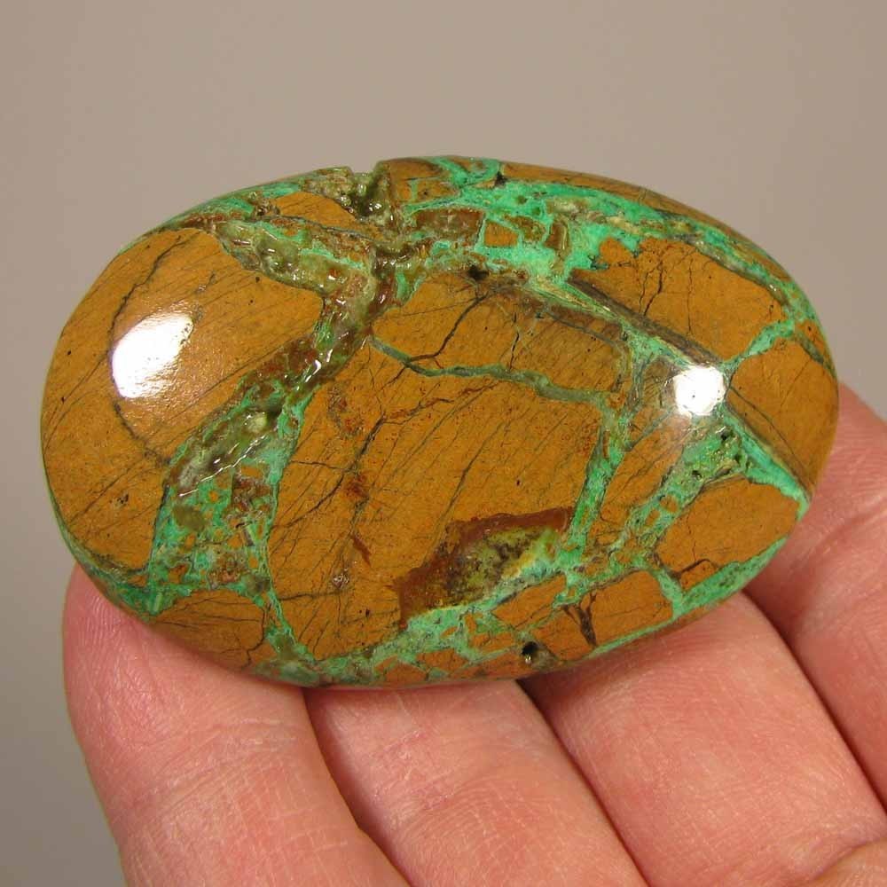 2.4″ Rare SMITHSONITE Gemstone Polished Palm Stone – Indonesia