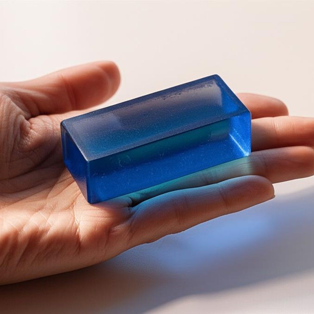 Natural Blue Obsidian Slice 500 Carat | Healing Crystal Slab for Jewelry Making