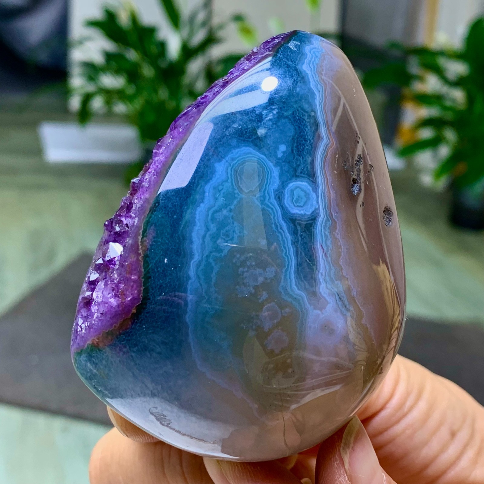 290G Natural Amethyst geode quartz cluster crystal specimen Healing