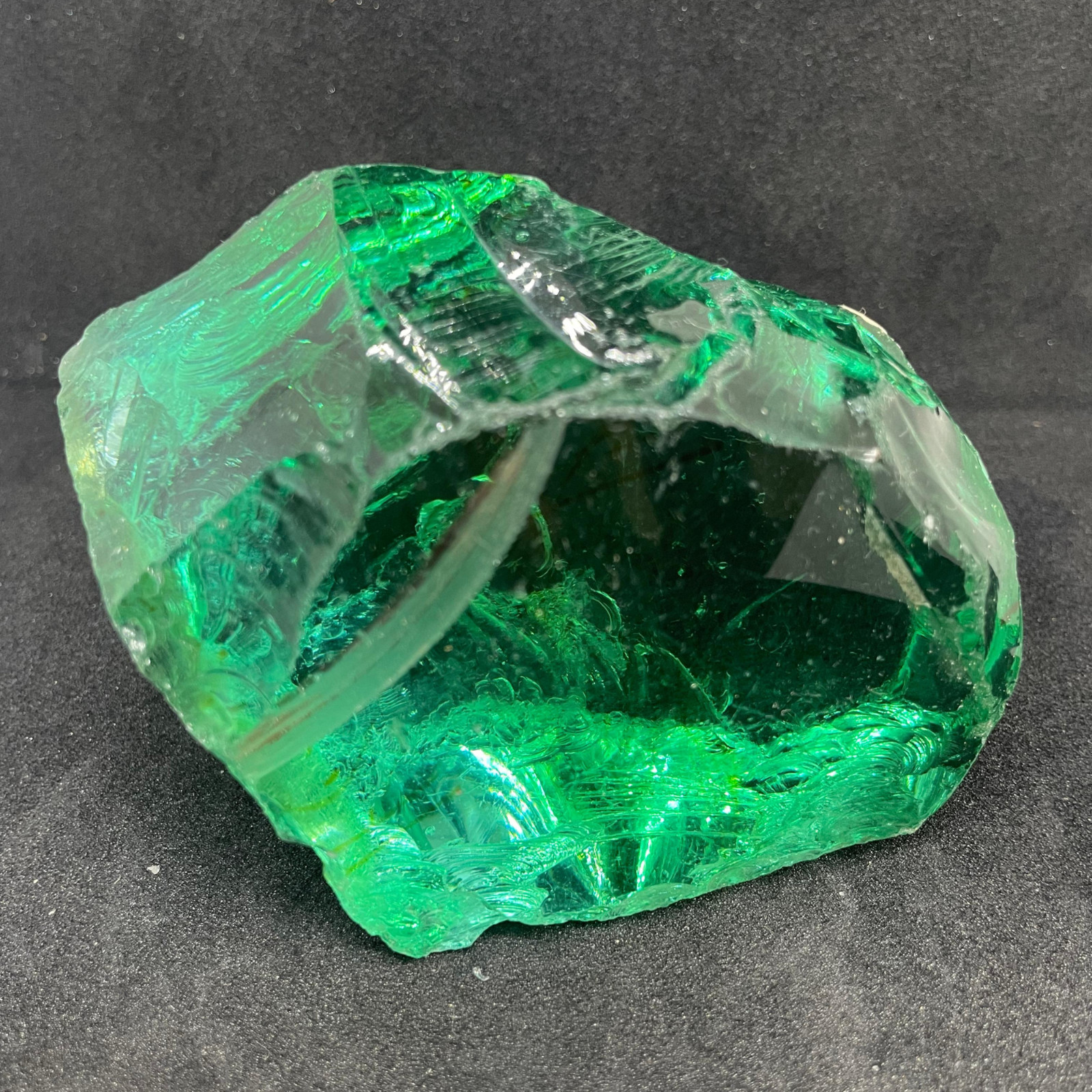 Premium Large Raw Green Obsidian Stone 1050-1200 CT– Crystal for Home Décor