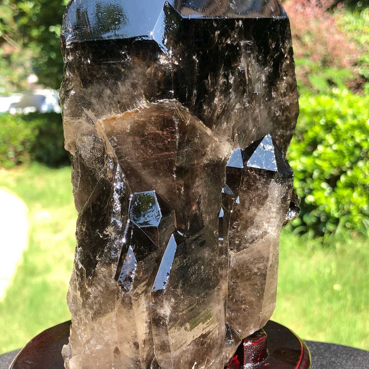 3100g Natural tea crystal specimen + pedestal MH1761