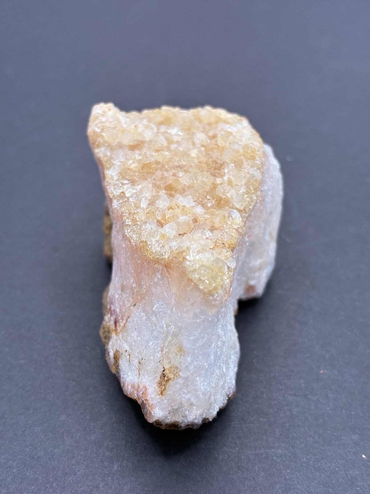 Citrine (Heated Amethyst) Cluster Small Desk Size Triangle Shape Crystal Cluster