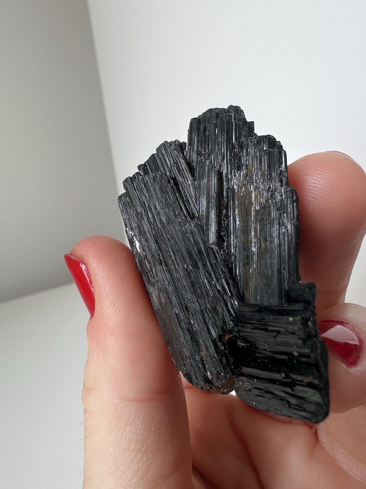 35g – Raw Black Tourmaline Crystal Fan | Mozambique