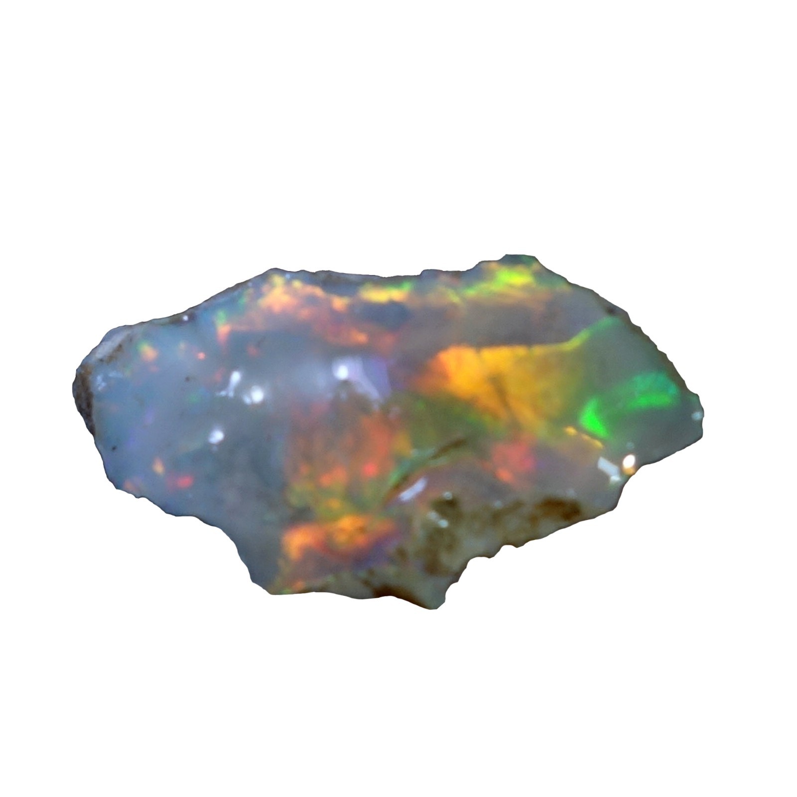 AA+ Ethiopian Dry Opal Rough Entreated Welo Opal Multi Fire Color Flash 06.90Cts