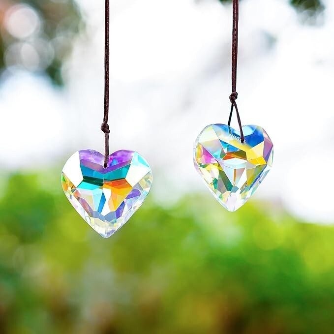6cm Heart Shape Suncatcher 45mm Crystal Rainbow maker Home Decor Healing Gift