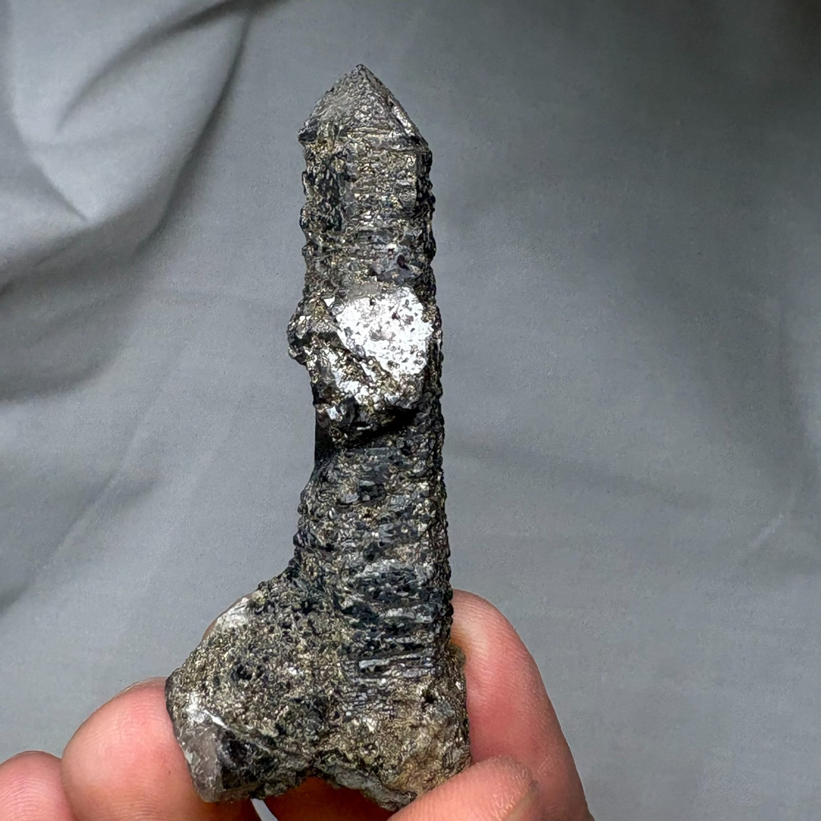 Natural Etched Flashy Point Rare Specimen Raw Mineral Healing with Acrylic Stand
