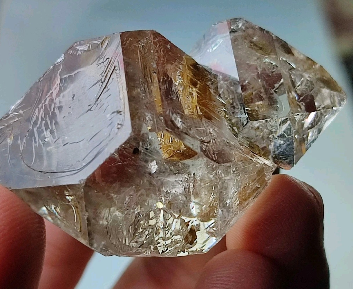 Herkimer Diamond Quartz DT Crystal With Good Clarity & Nice Growth-90-grams.