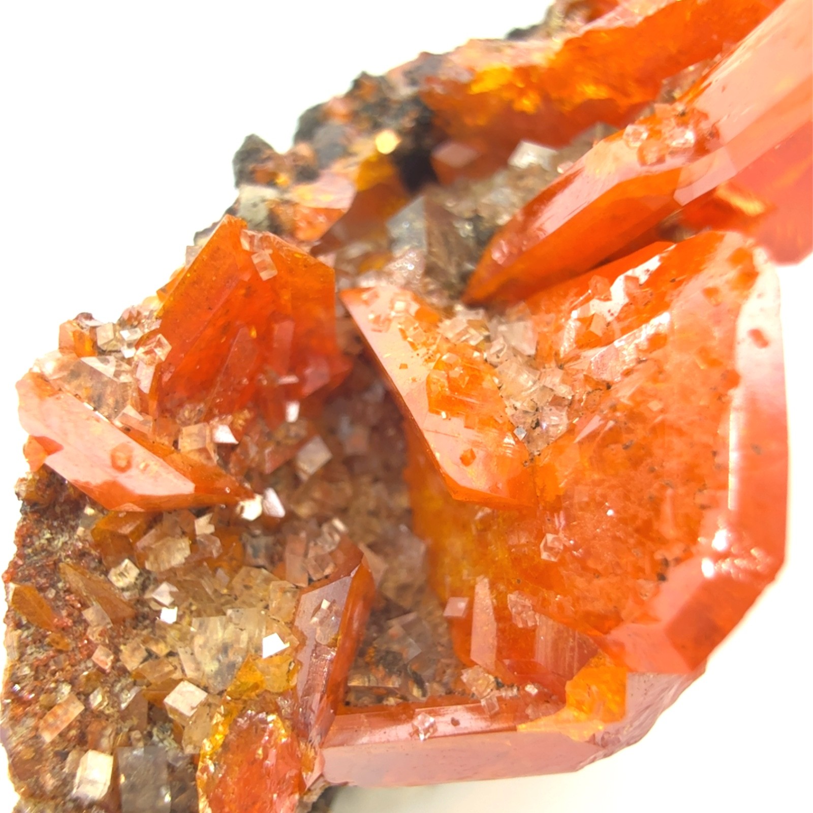 GEM WULFENITE CLUSTER ON MATRIX FROM RED CLOUD MINE, AZ, USA – MINIATURE, 22g