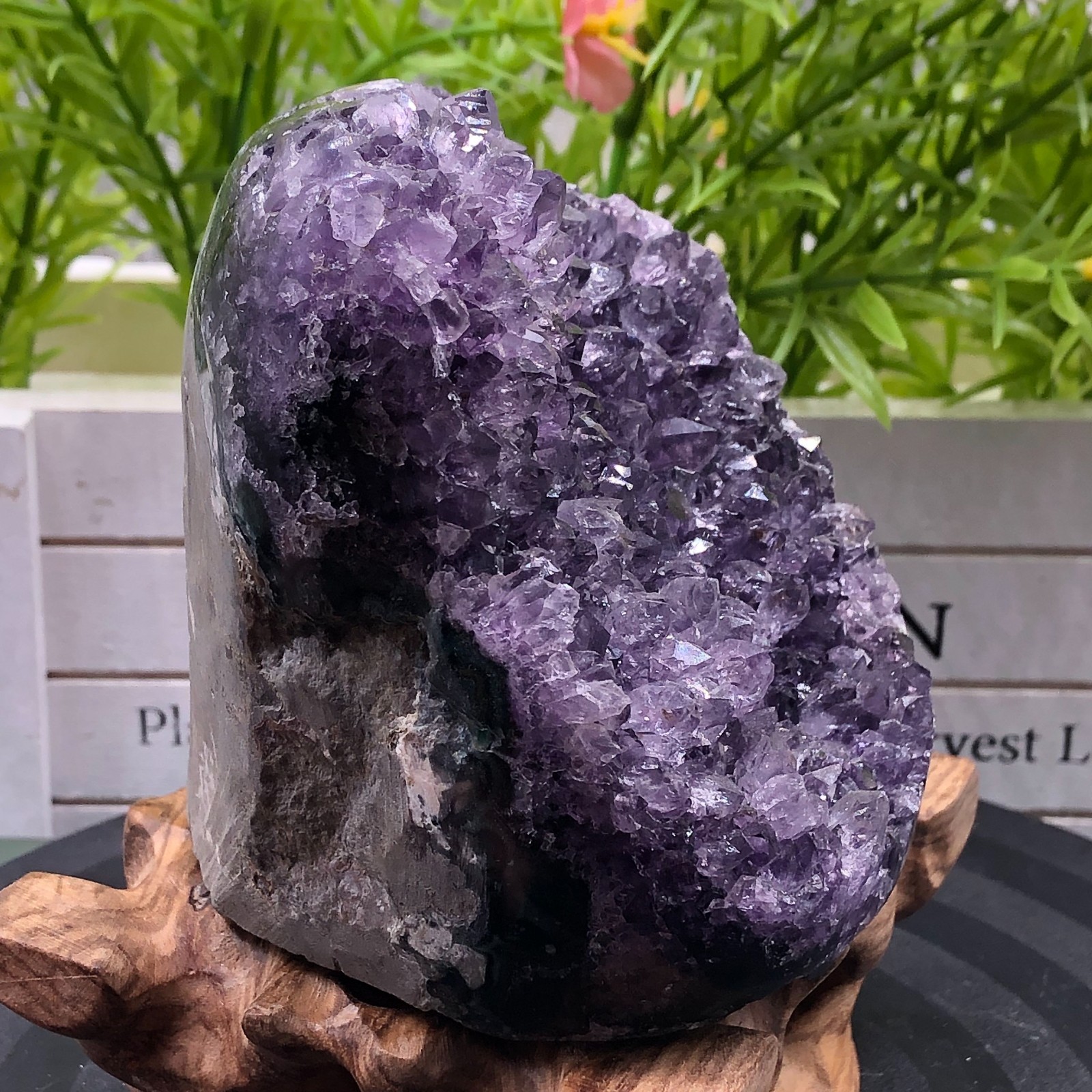 727g Natural Light Purple Amethyst Quartz Crystal Cluster Specimen Healing
