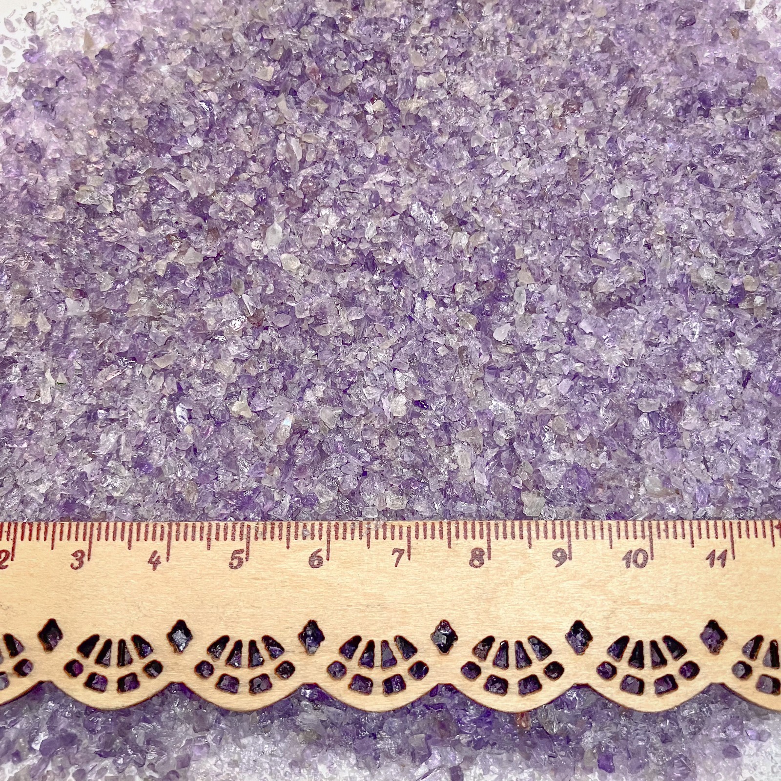Crushed Amethyst Sand with Minor Smoky Quartz, 0.25mm-2mm, Closeout Deal