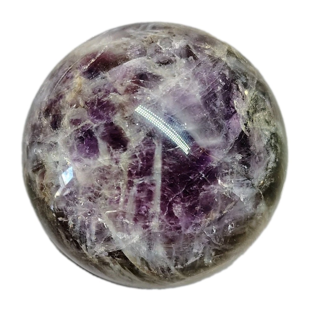 300g Purple Amethyst or Lepidolite Crystal Sphere 65mm