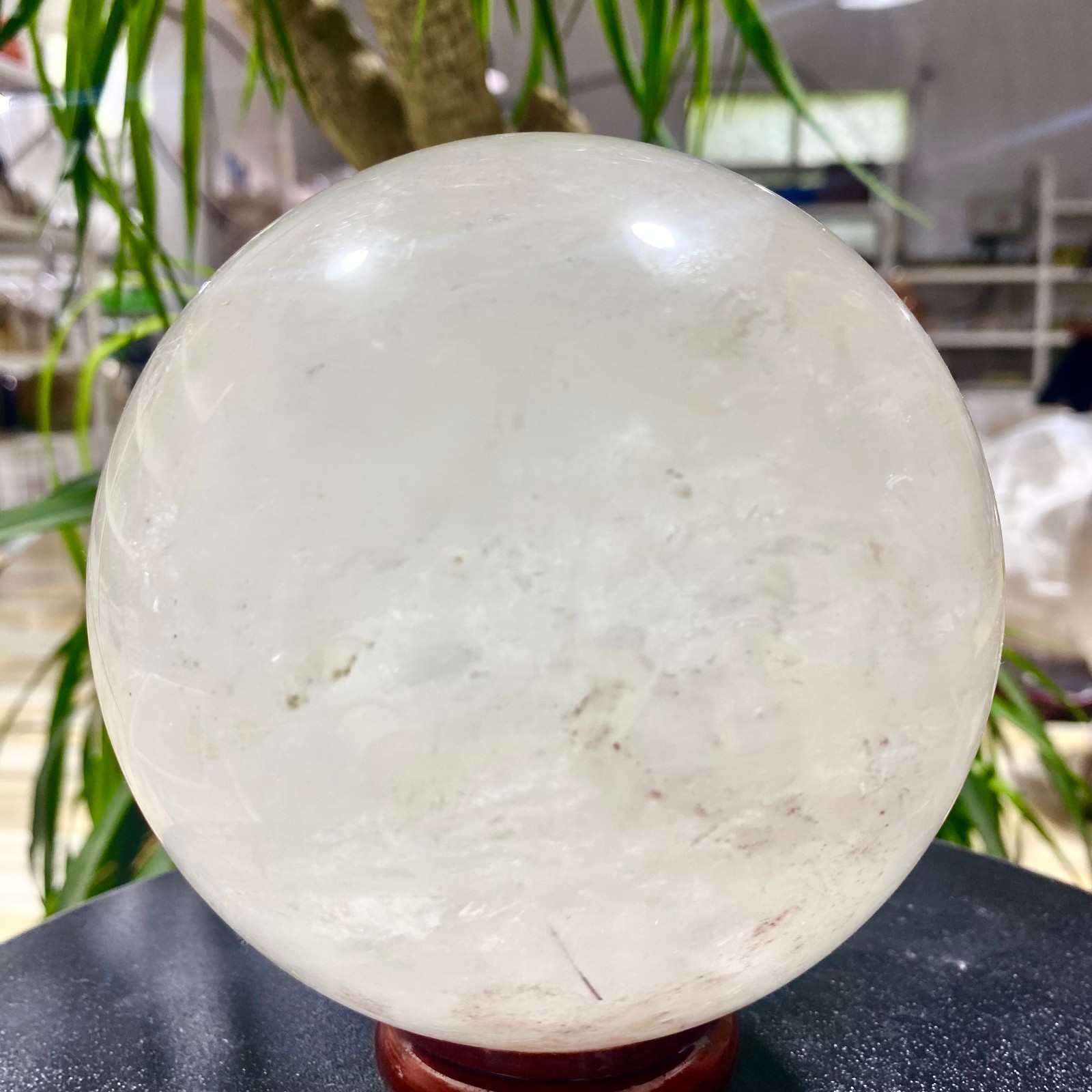 5.29LB white crystal transparent quartz crystal ball Reiki repair