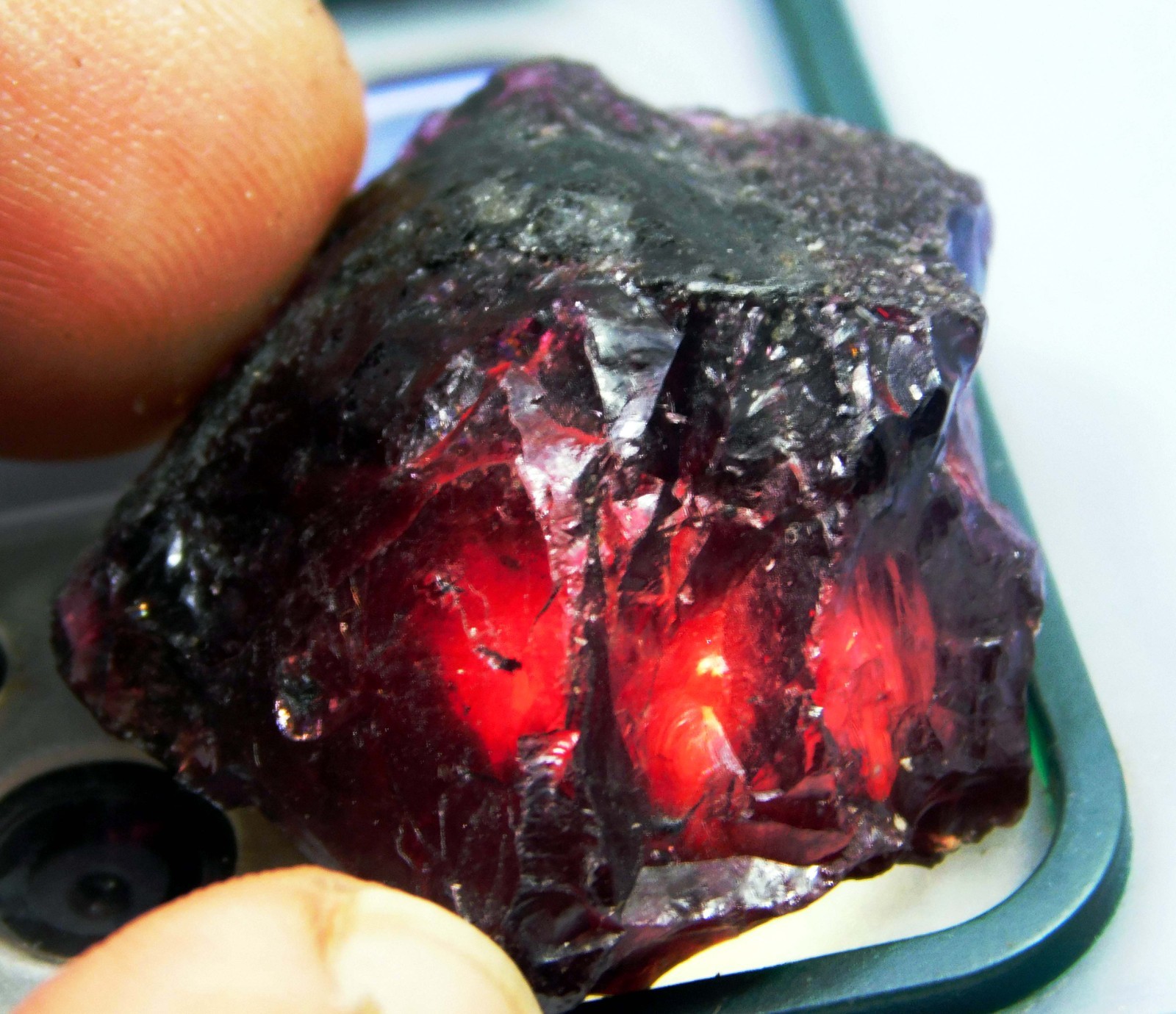 93.30 CT Natural Red Mexican Fire Opal Translucent Rough Loose Gemstone 1