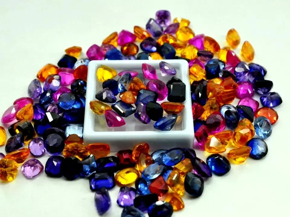 CERTIFIED 95 Ct+ NATURAL Royal Mix Sapphire Ring Size Mix Cut Loose Gemstone Lot