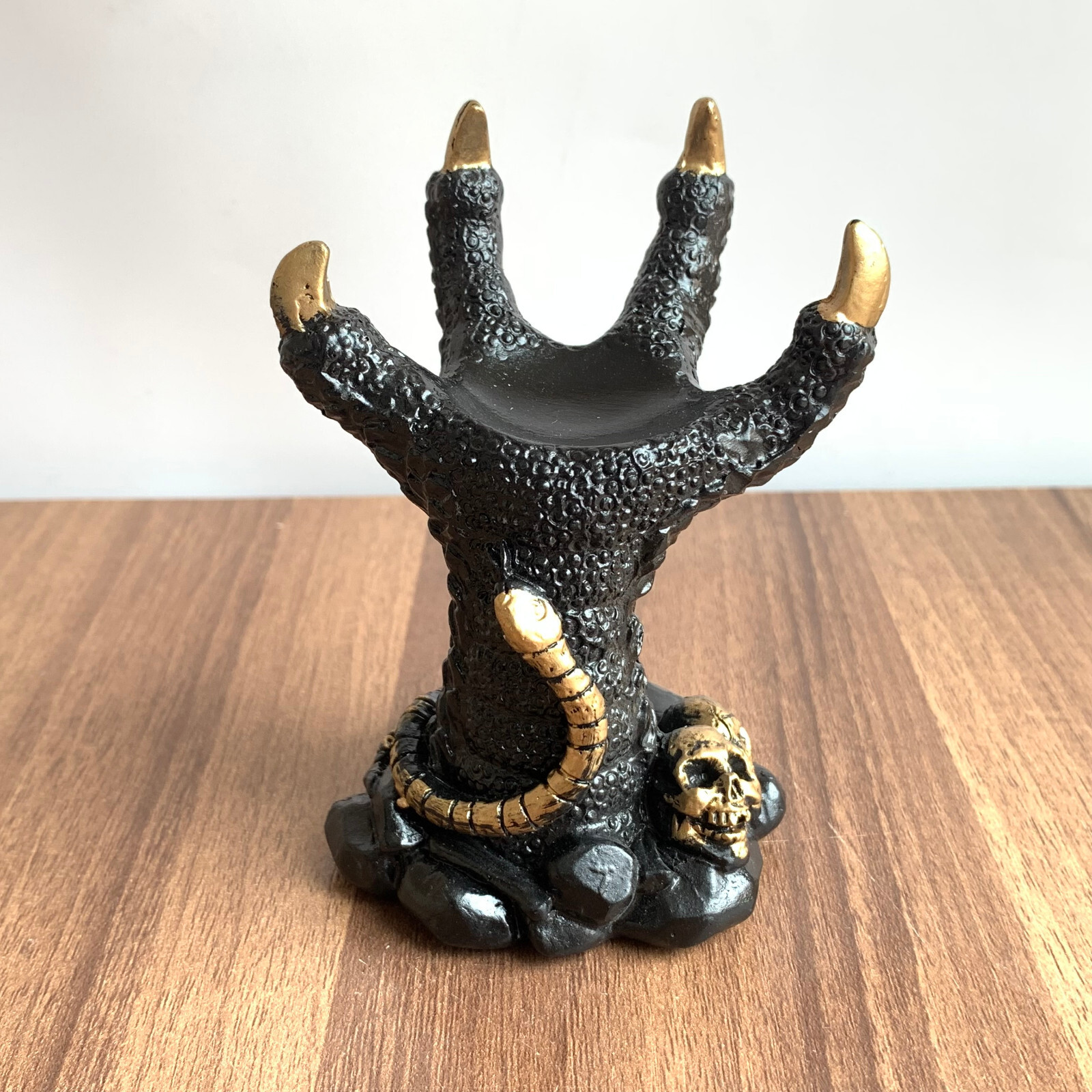 Dragon Claw Resin Sphere Holder Stand Base Natural Crystal Ball Hand C655