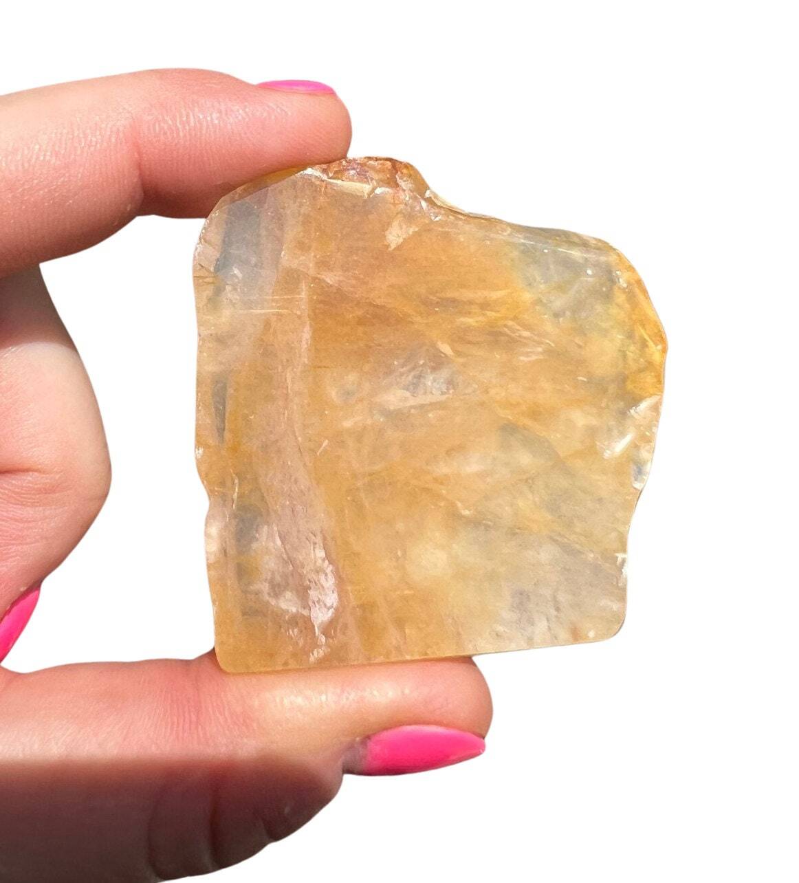 Golden Healer Quartz Slice, Natural Golden Healer Quartz from Brazil