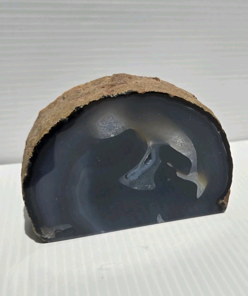 Natural Blue thick sliced Brazillian Agate stone Phantom of the Opera look