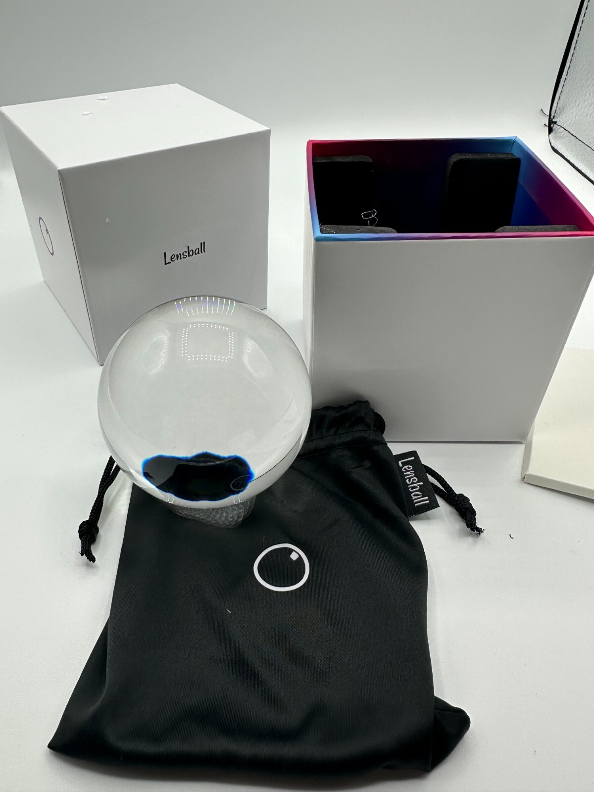 Original Lensball Clear Crystal Ball Photography Sphere 80mm NEW