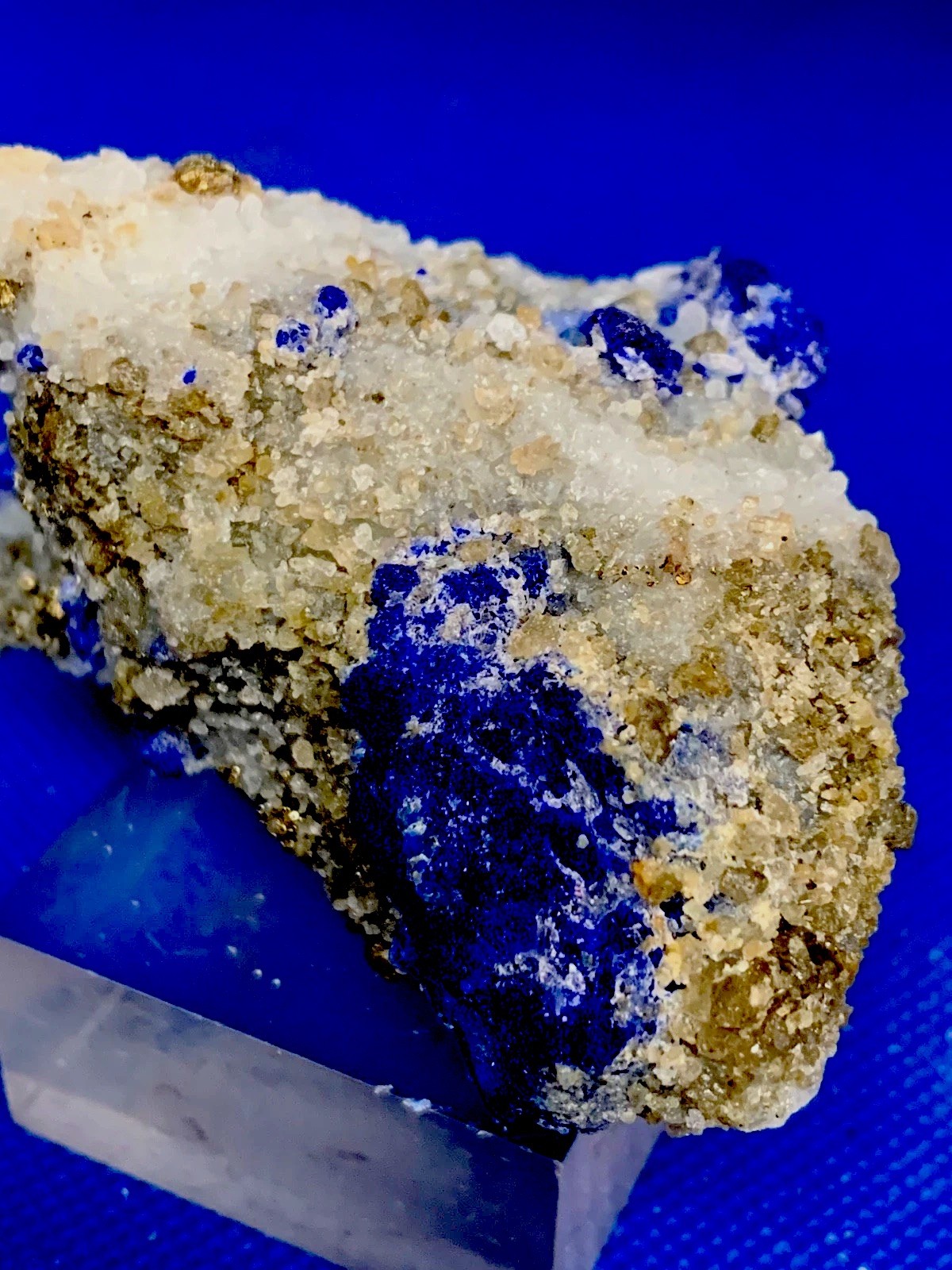 185g Natural Lapis Lazuli Specimen with Pyrite on Calcite Matrix – Deep Blue Min