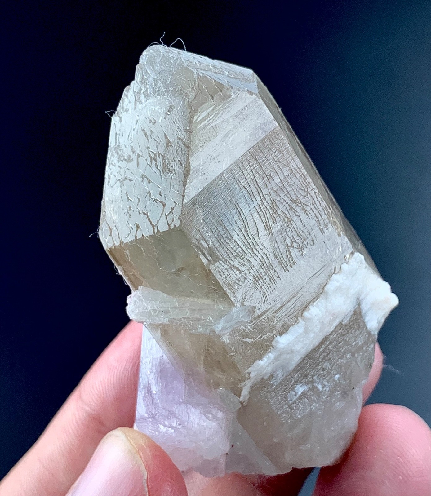 338 Cts Natural Kunzite Crystal Combine With Quartz specimen from Afghanistan