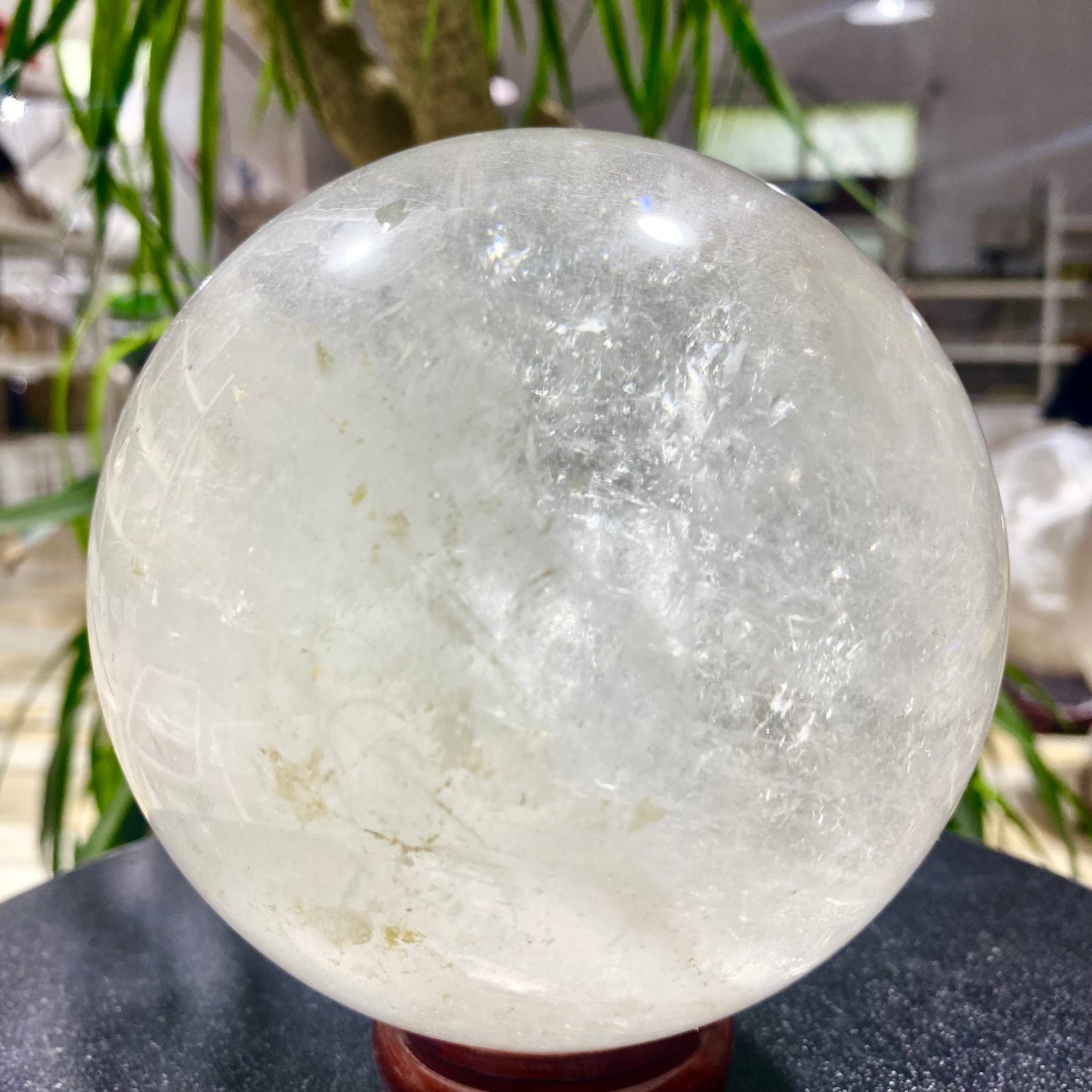 5.29LB white crystal transparent quartz crystal ball Reiki repair