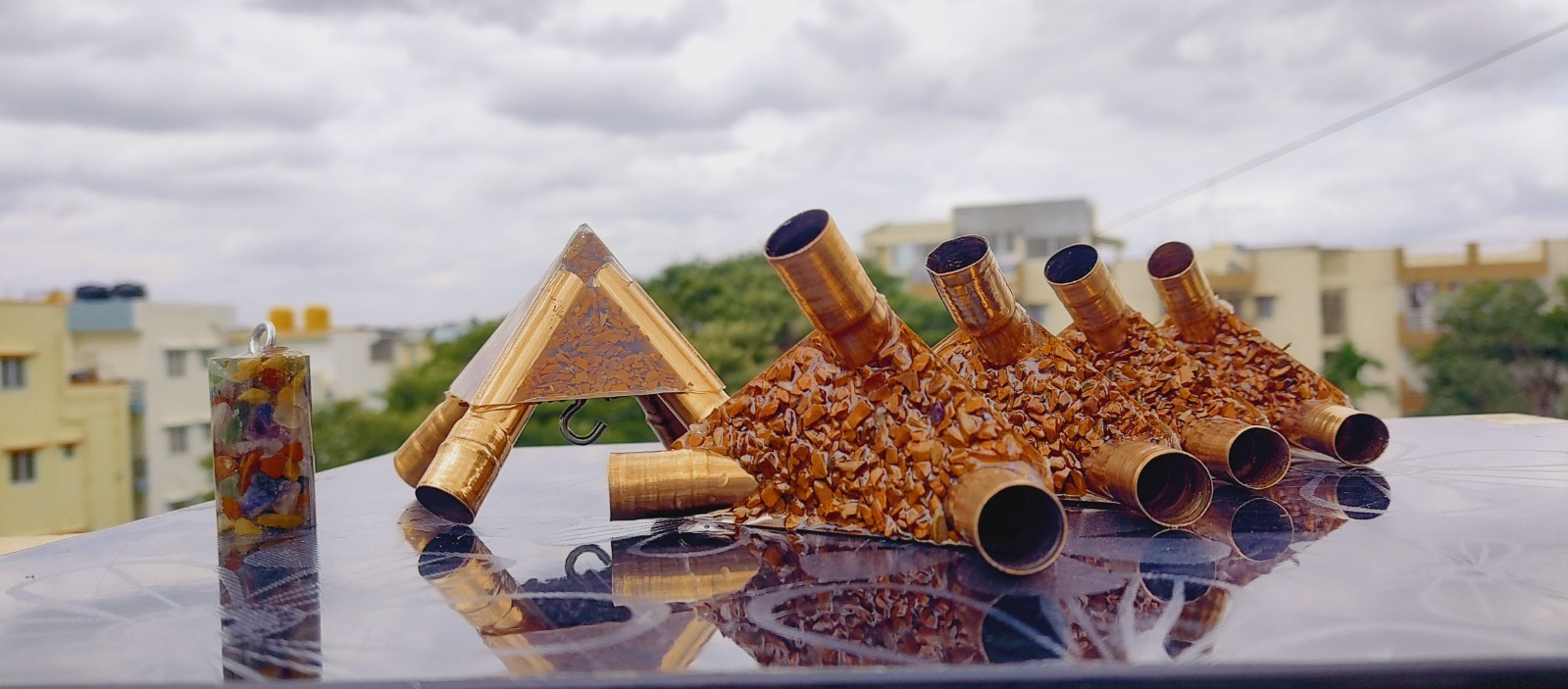 12mm Copper Orgonite Giza Pyramid Connector Kit – Cosmic Series – Without Pipe