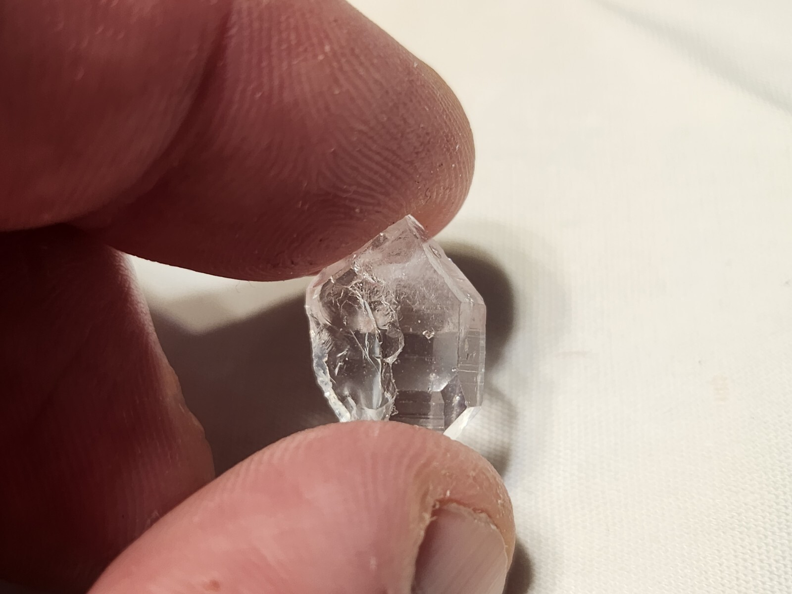 17mm Herkimer Diamond Gem, Top Clarity & Luster Over 9 Carats