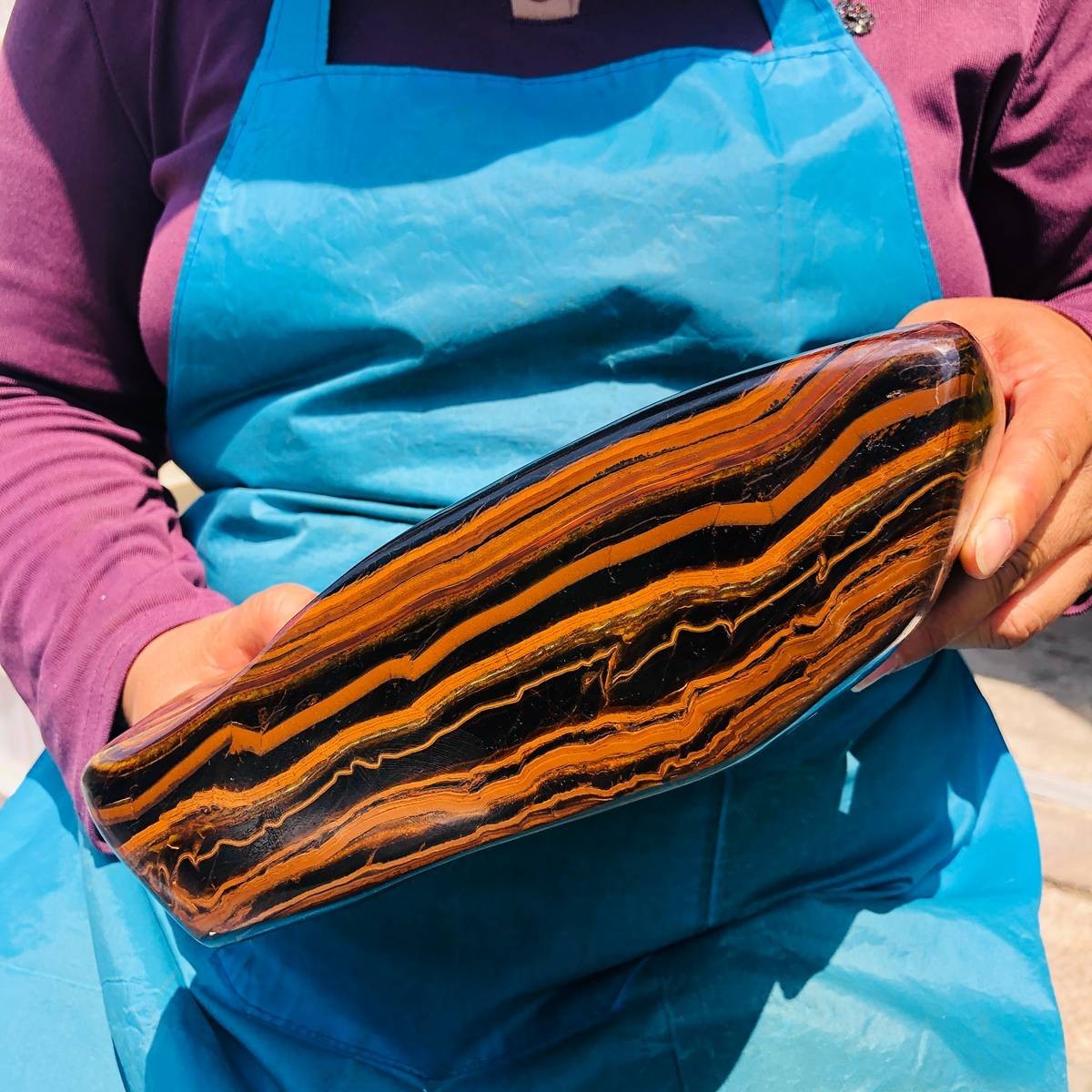 9.52 LB Natural Tiger Eye Polished Specimen Home Decor Raw Healing Stone 5350