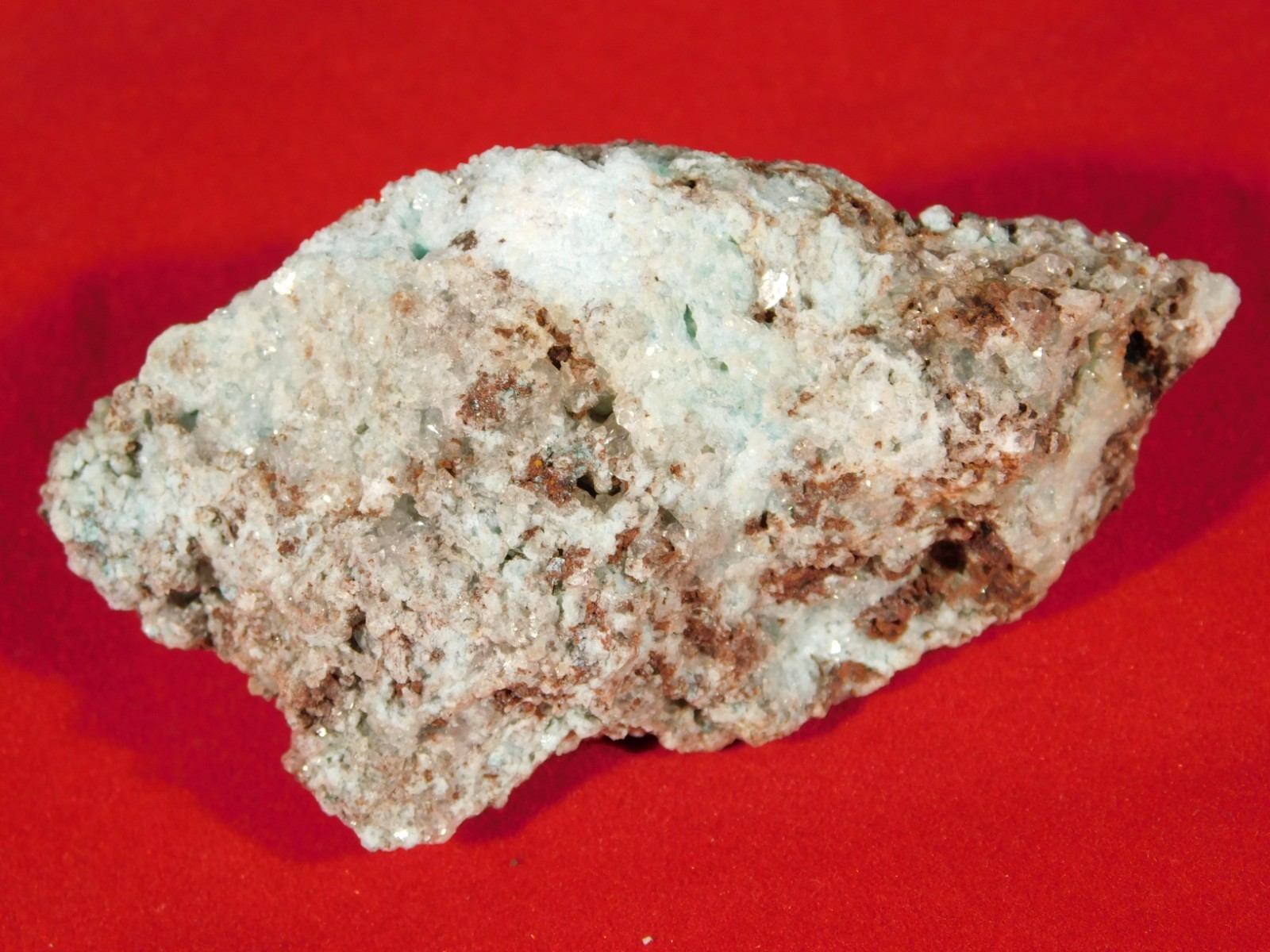 Light BLUE! CHRYSOCOLLA Cluster Under Translucent Druzy Quartz Mexico 77.0gr