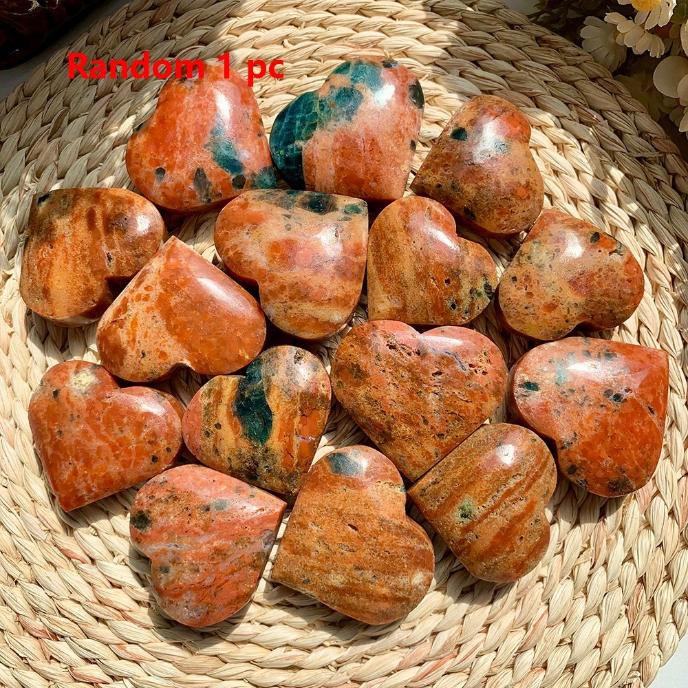 2pc 50-100G Natural Blue Apatite Sunstone Symbiotic Heart Flashy Collect