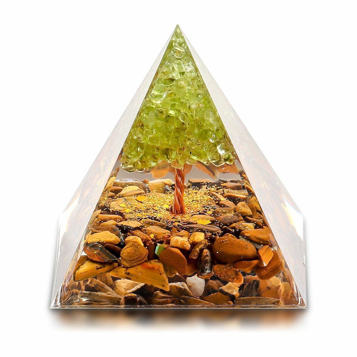 1-2pc Orgone Pyramid Energy Generator Healing Meditation Orgonite Crystal Chakra