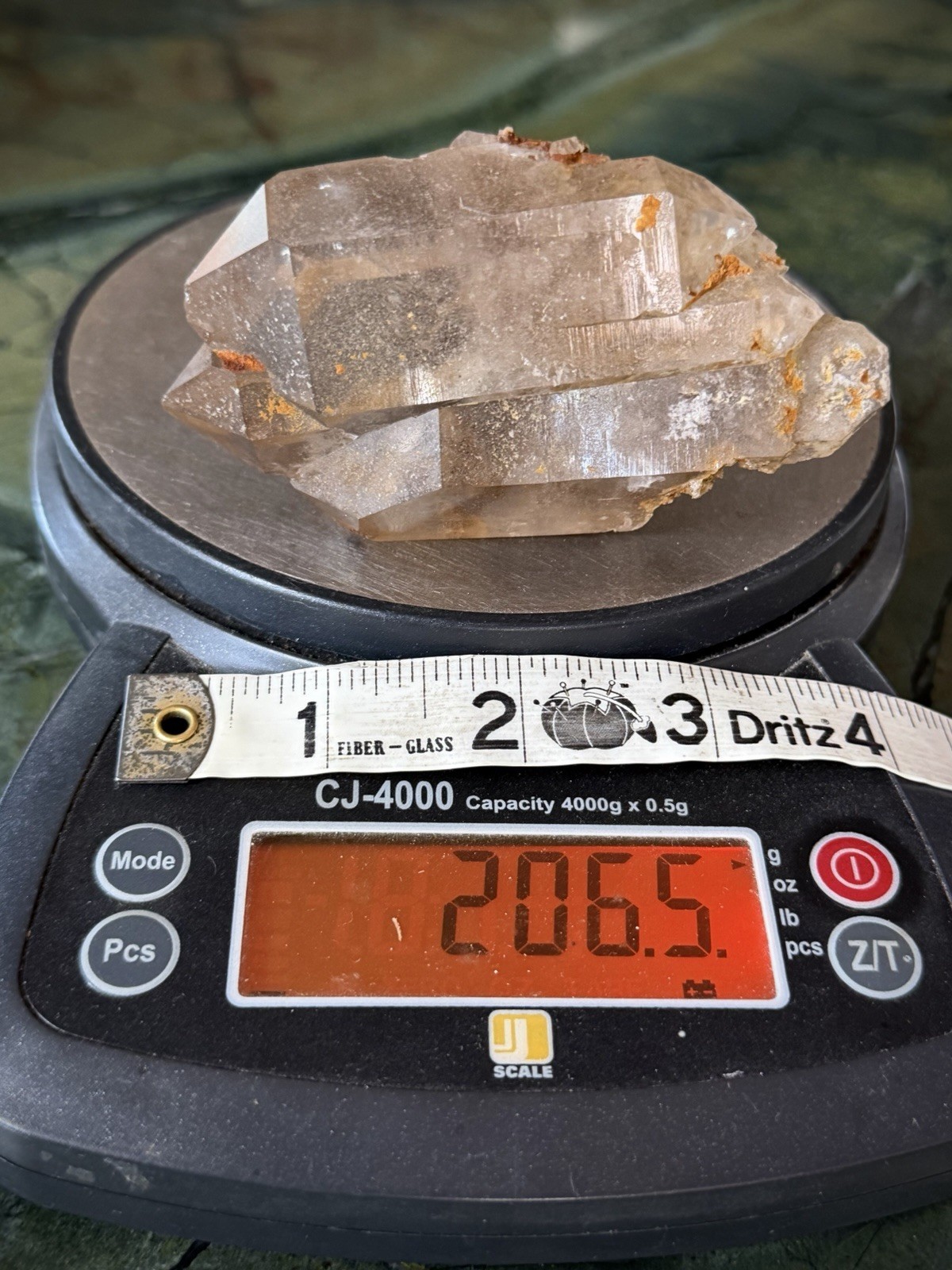 Double Terminated Quartz Crystal Dissolved Quartz Natural Smoky Quartz Floater
