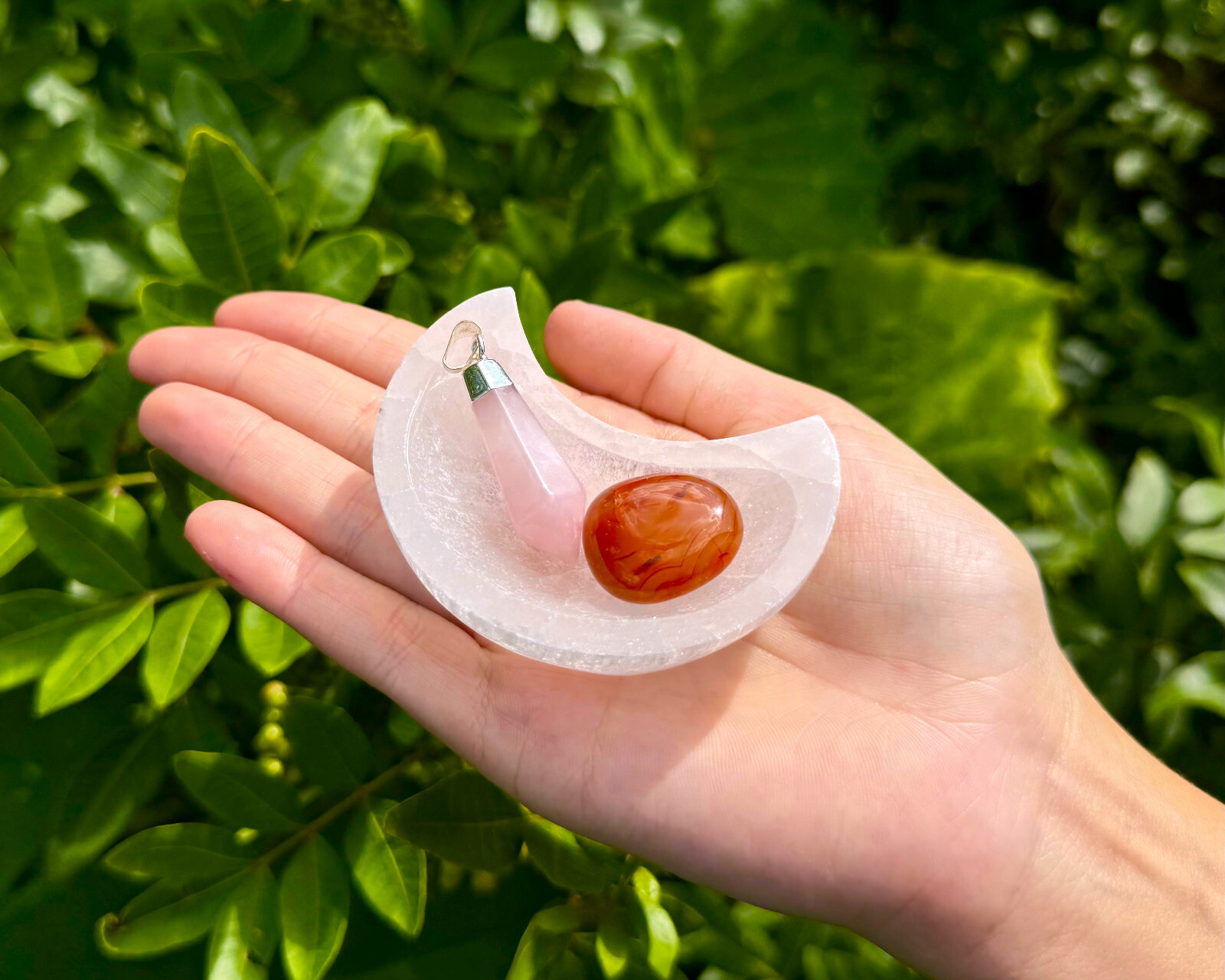 2.75″ Selenite Moon Charging Bowls (Selenite Crystal Bowl, Selenite Bowl)