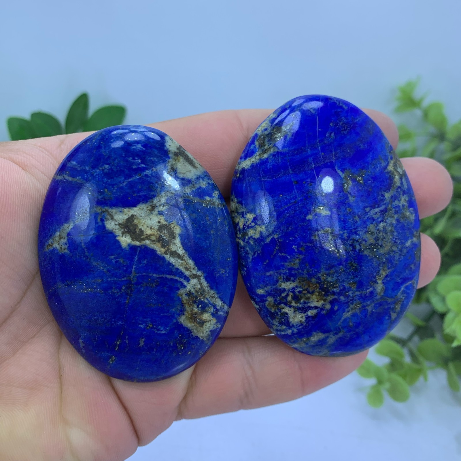 Lapis Lazuli Blue Polished Palm Stones, Lapis Crystal Palm Stones, Blue Lapis