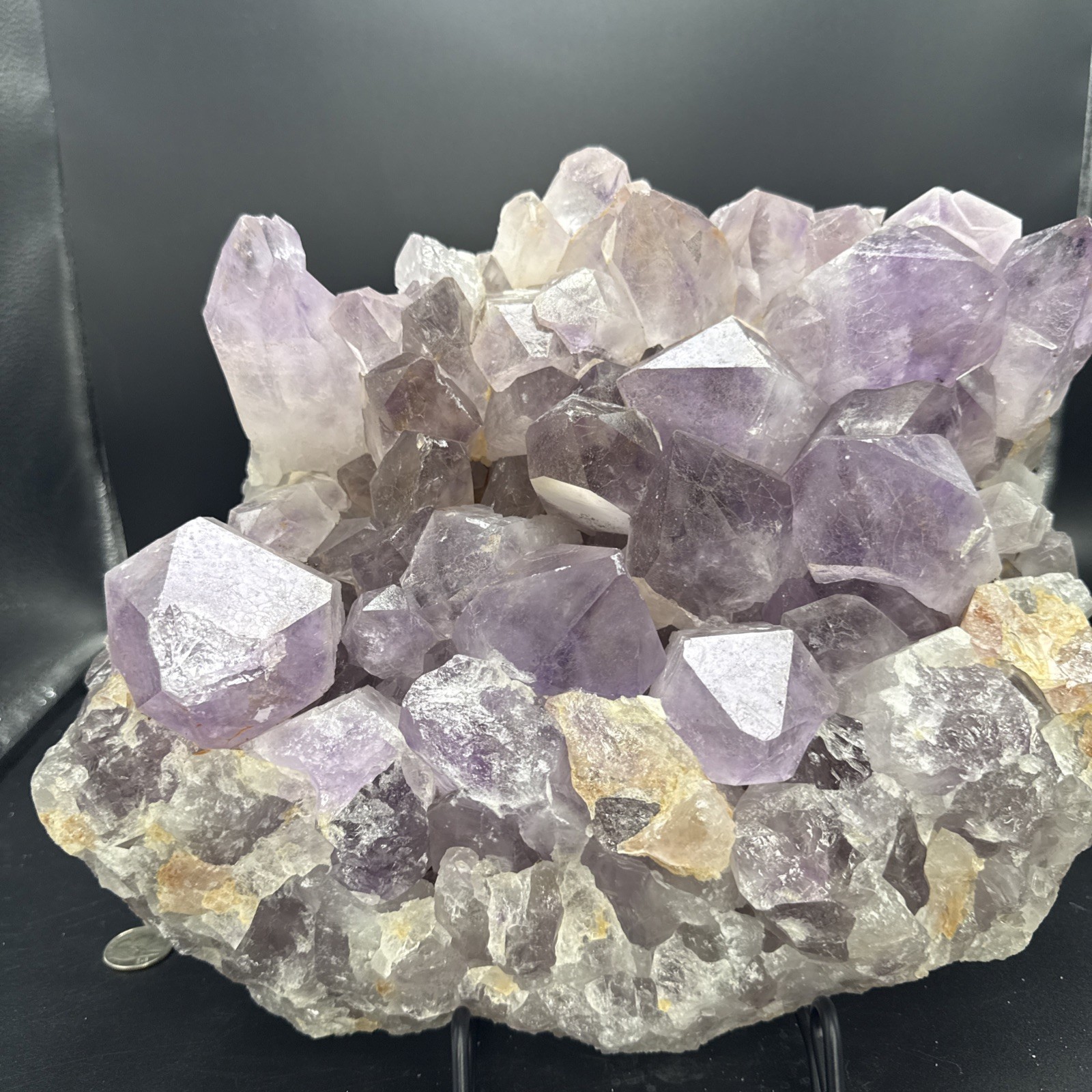 25 LB Huge Natural Amethyst Plate! Big Points! Crystals, Minerals, Congo!