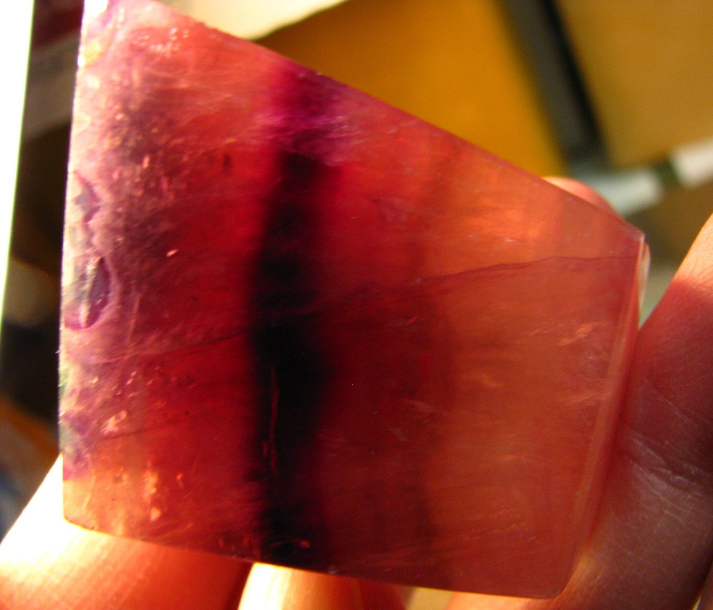 1/3lb 2.1×1.8×1.45inch FLUORITE 9-SIDED FREEFORM PURPLE/CLEAR MADAGASCAR #242