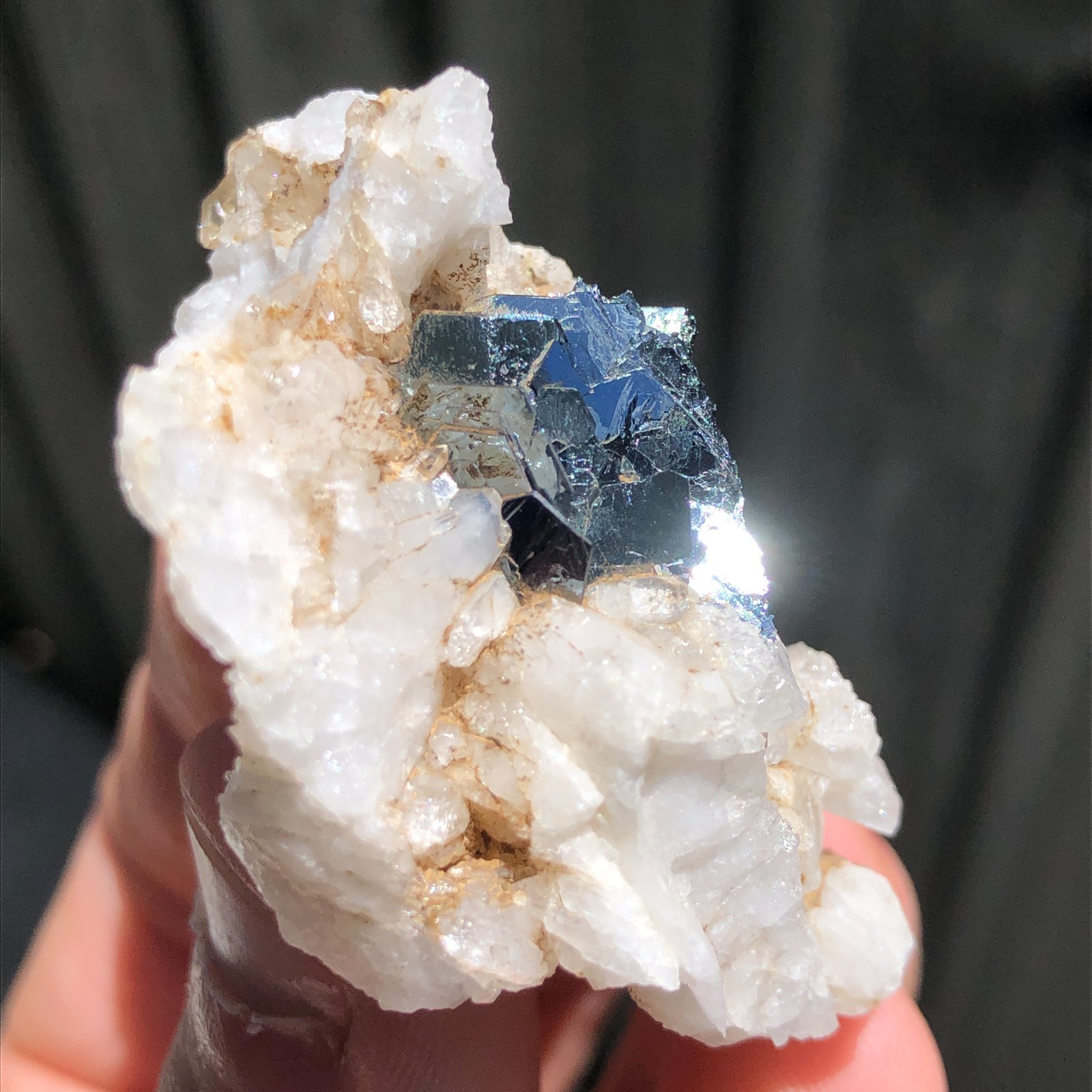 5.1cm Hematite Crystals on Quartz Matrix from Col du Sabot, France