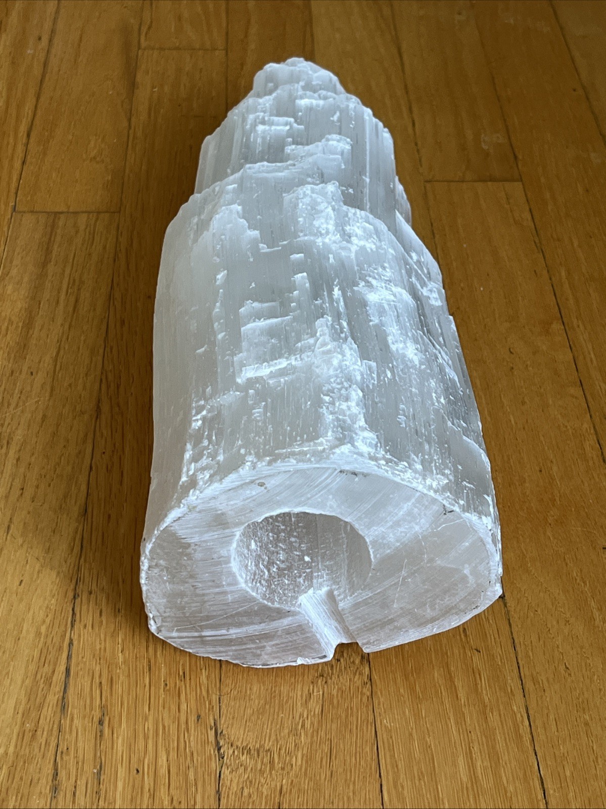XL Selenite Crystal Tower Lamp 15″ – Base Only, No Light